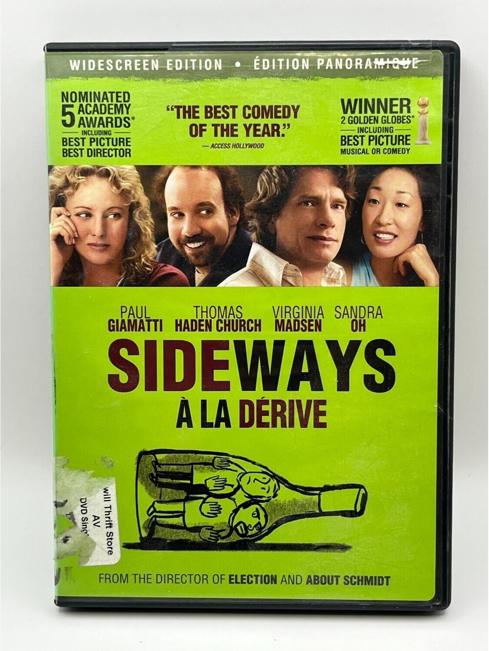 Sideways DVD Widescreen Edition Paul Giamatti Comedy Alexander Payne